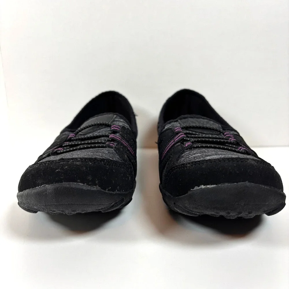 Athletic Works Slip-On Walking Shoes Memory Foam Black Women Size 8 Good